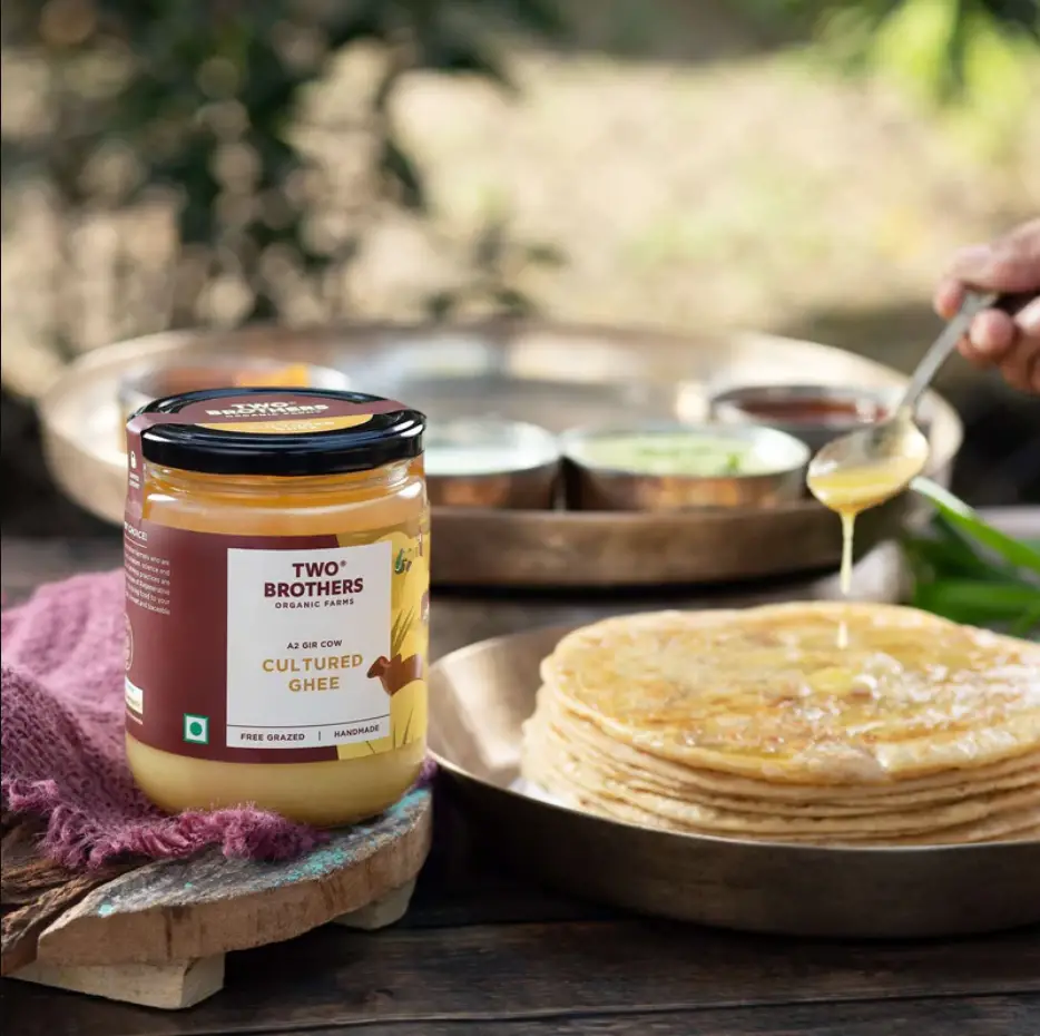 Unlocking the Goodness: Exploring the Best A2 Cow Ghee in India with Two Brothers Organic Farms