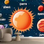 Explore the Cosmos: Solar System Wallpaper for Walls